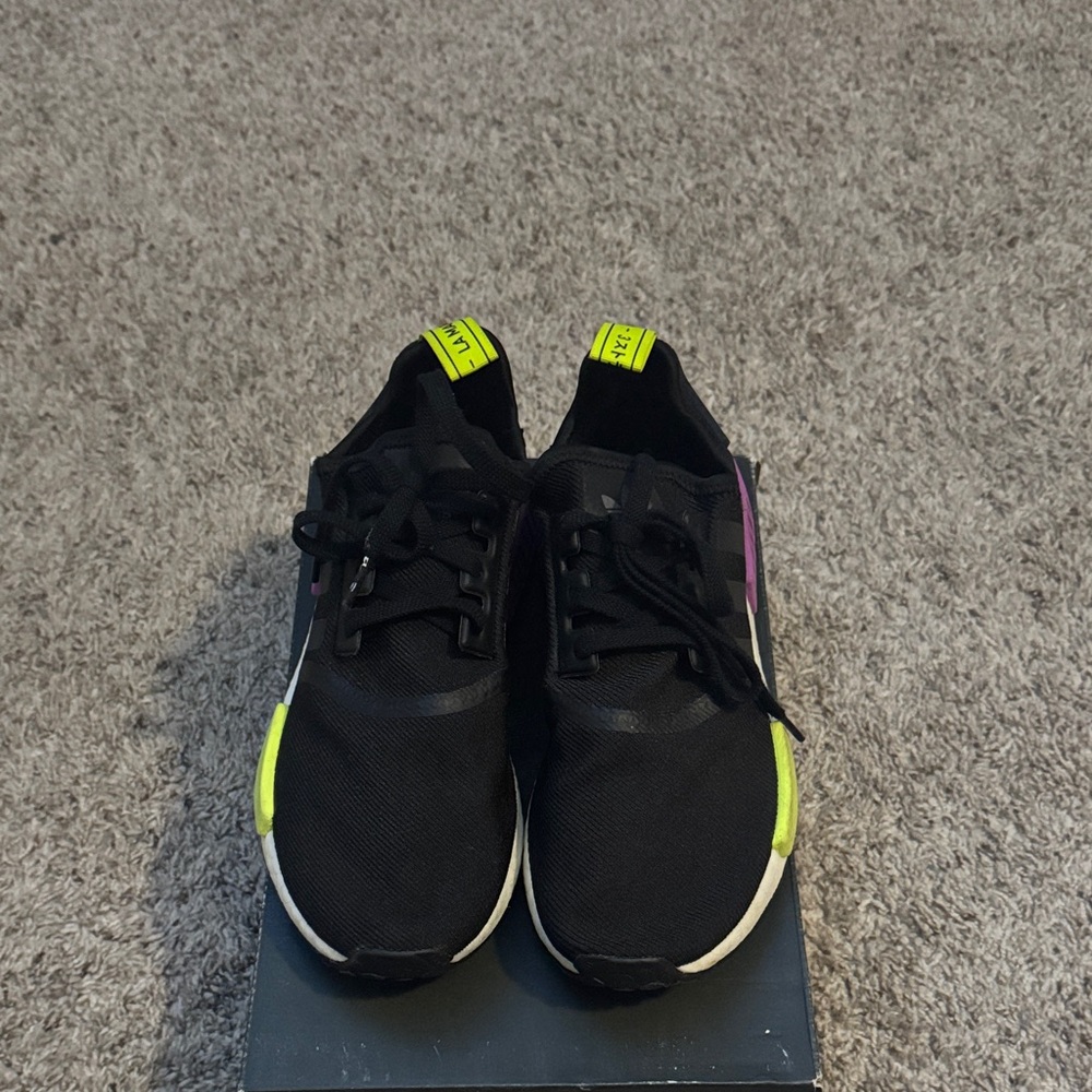 Adidas Black Sneakers with Vibrant Highlights